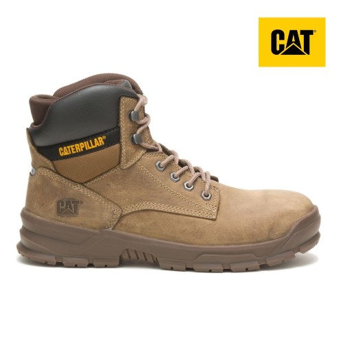 CAT Mobilize Alloy Toe Men's Work Boots Brown (AU S-259) Australia